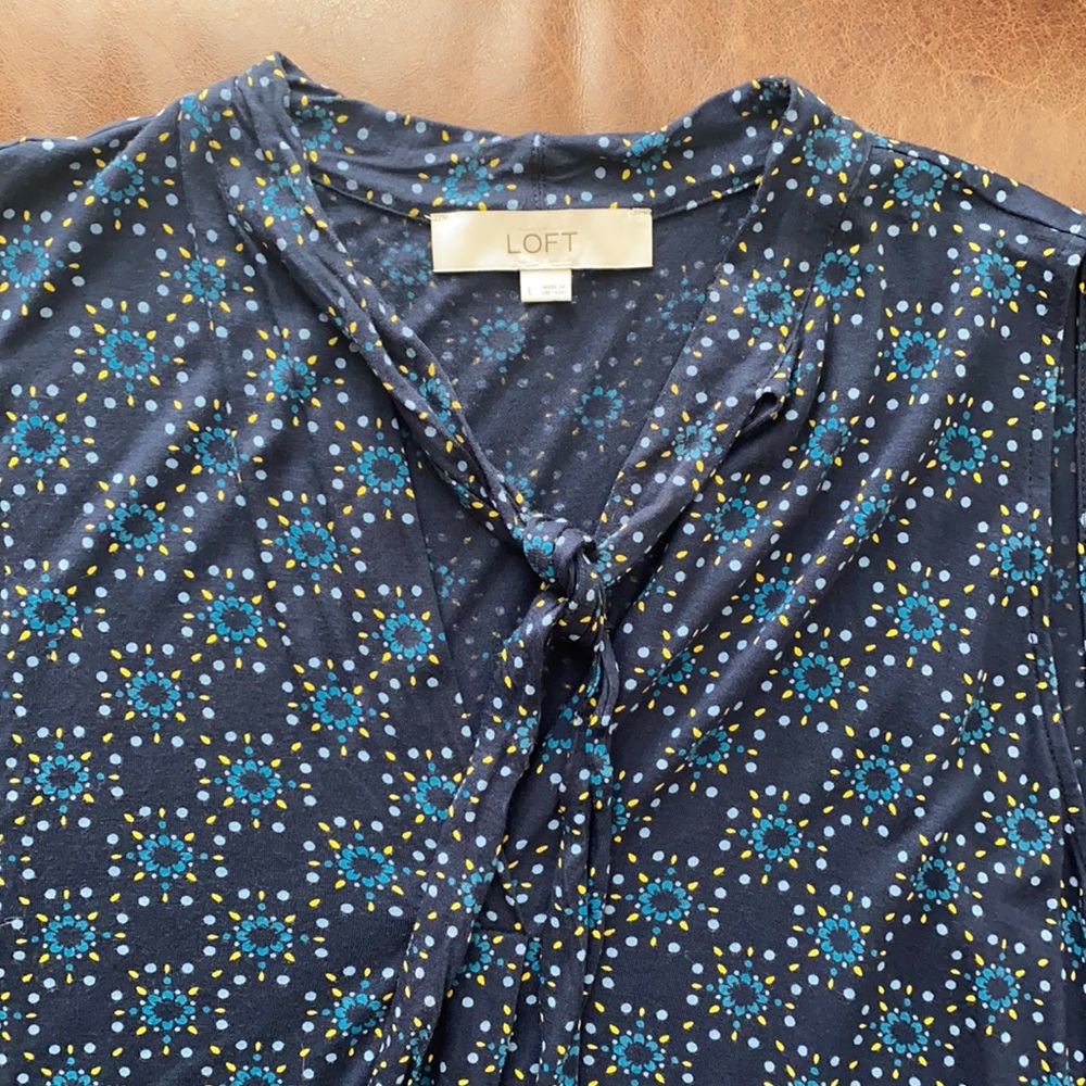 LOFT soft jersey shell with bow L